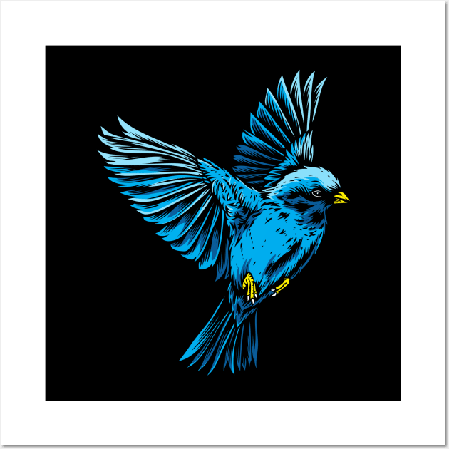 Blue Bird Wall Art by TambuStore